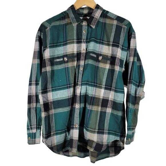 Vintage First Issue Green Long Sleeve Flannel‎ L - Picture 1 of 6